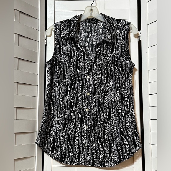 Notations Tops - Notations Spiraled PolkaDot Tank